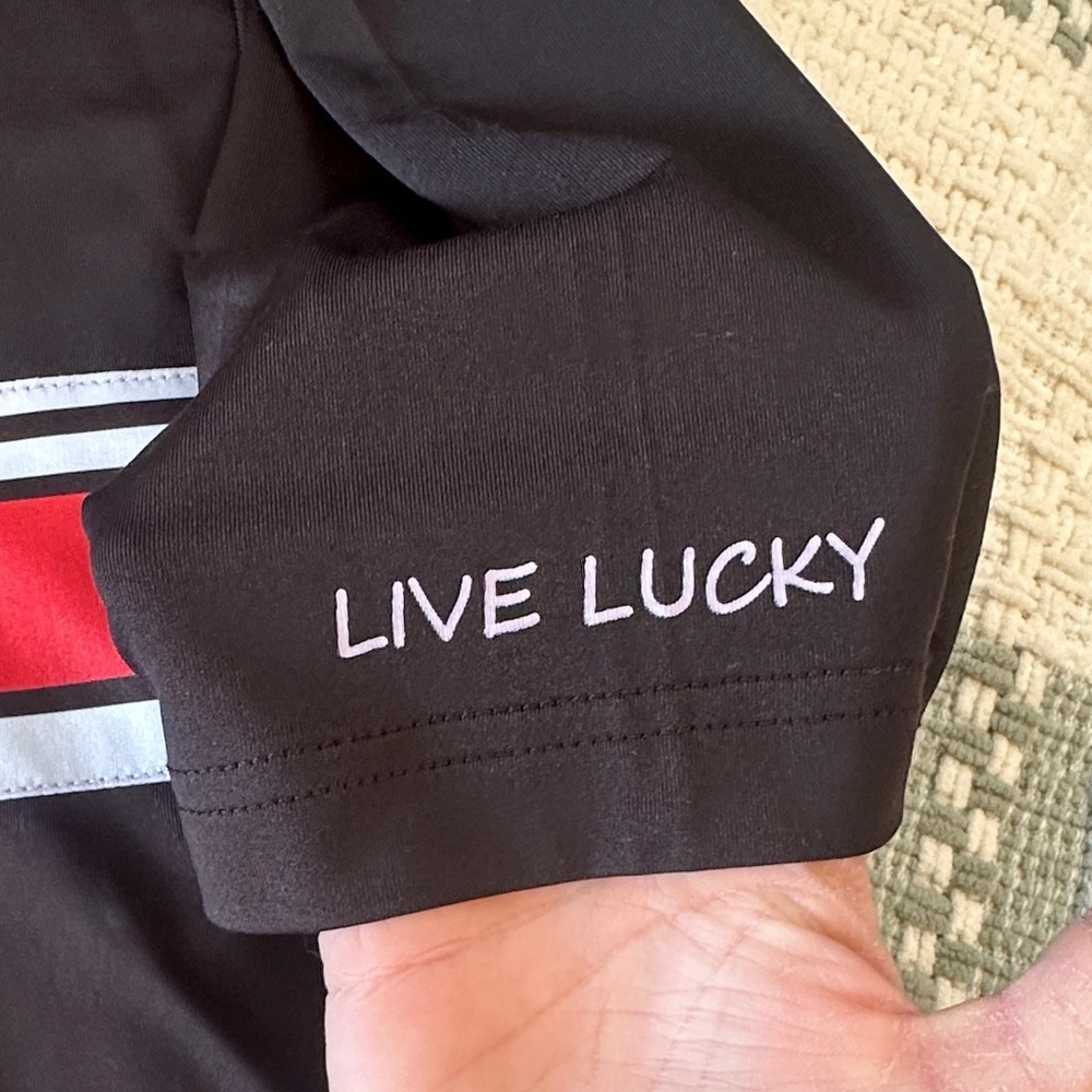 Men’s black clover live lucky polo shirt - Picture 4 of 5